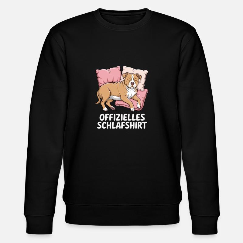 Offizielles Schlafshirt pitbull - Stanley/Stella Unisex Bio-Sweatshirt CHANGER  - Schwarz