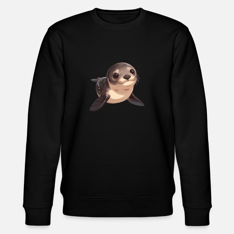 Seelöwen Seelöwe - Stanley/Stella Unisex Bio-Sweatshirt CHANGER - Schwarz
