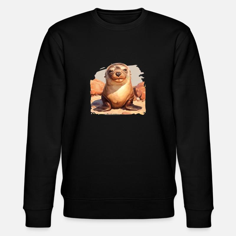 Seelöwen Seelöwe - Stanley/Stella Unisex Bio-Sweatshirt CHANGER  - Schwarz