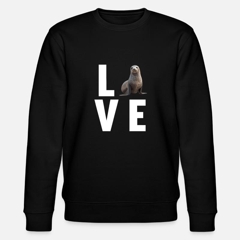 Robben Robbe - Stanley/Stella Unisex Bio-Sweatshirt CHANGER - Schwarz