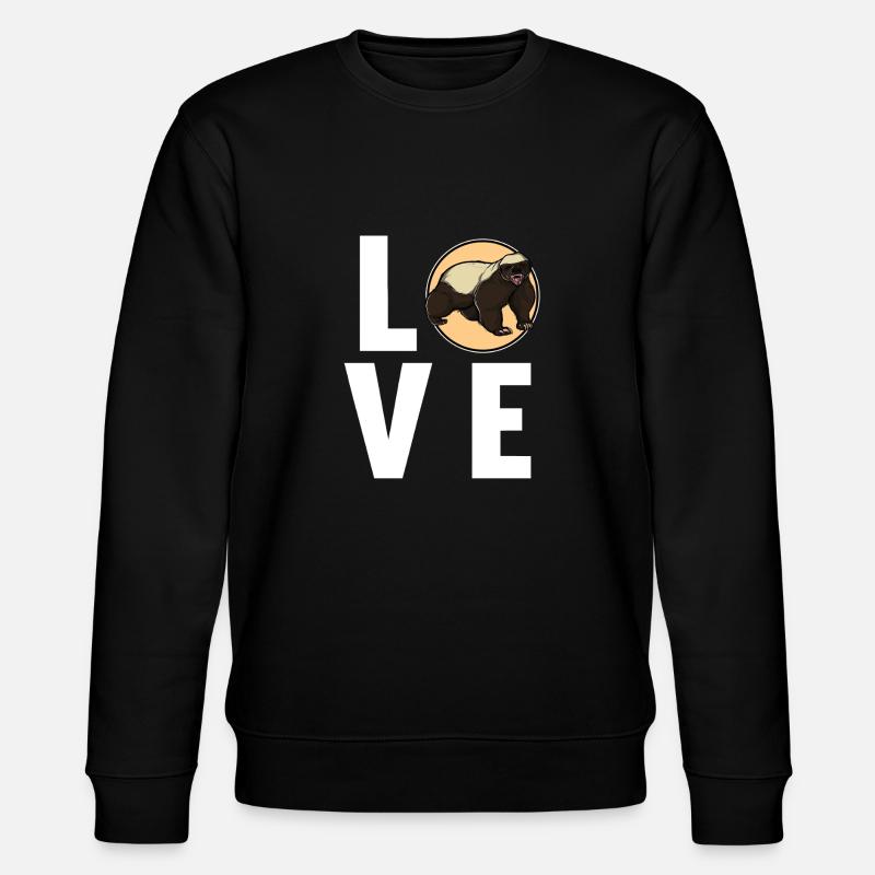 Honey Badger Honigsdachs - Stanley/Stella CHANGER Unisex Organic Sweatshirt - black