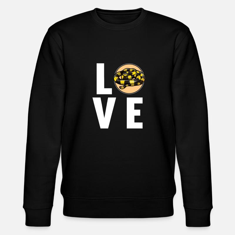 Banded Krait Gebänderter Krait - Stanley/Stella Unisex Bio-Sweatshirt CHANGER  - Schwarz