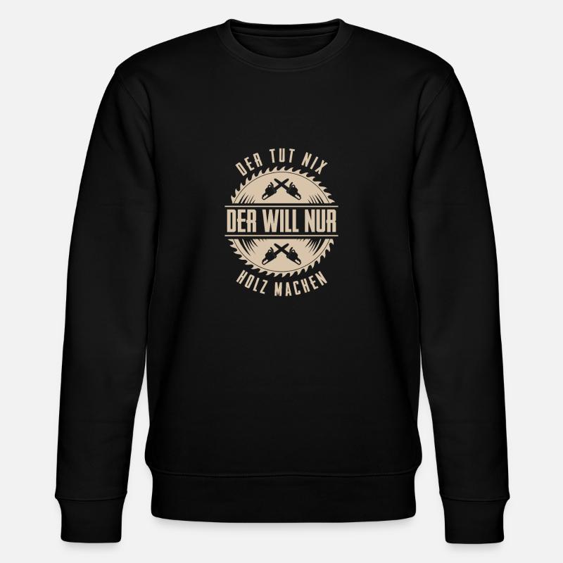 Holzfäller - Stanley/Stella Unisex Bio-Sweatshirt CHANGER  - Schwarz
