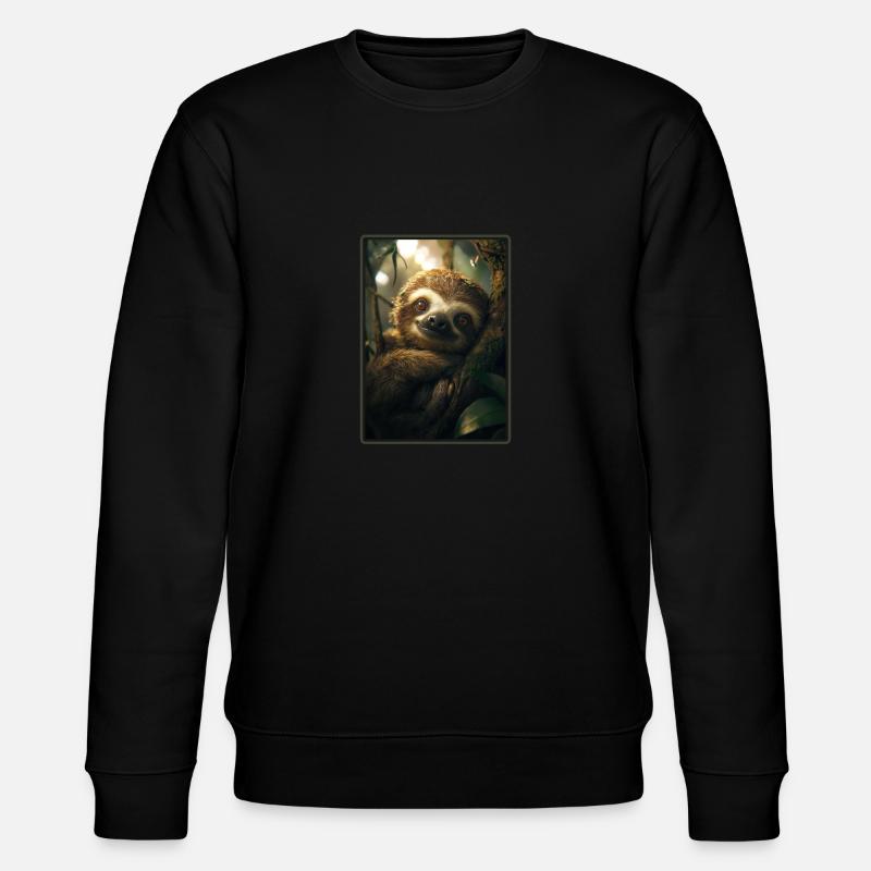 Sloths Sloth - Stanley/Stella CHANGER Unisex Organic Sweatshirt - black