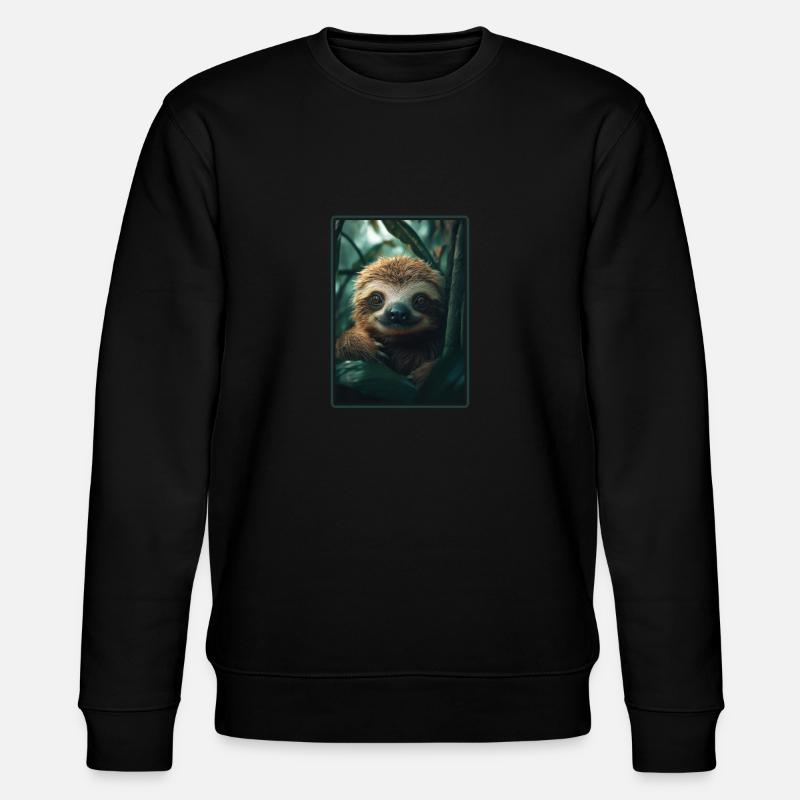 Sloths Sloth - Stanley/Stella CHANGER Unisex Organic Sweatshirt - black