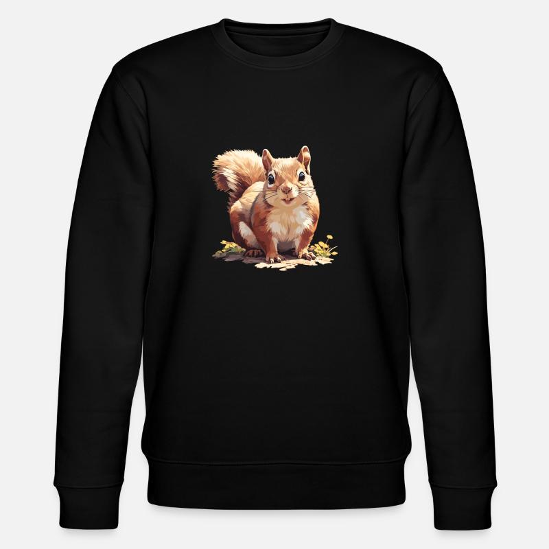 Eichhörnchen - Stanley/Stella Unisex Bio-Sweatshirt CHANGER  - Schwarz