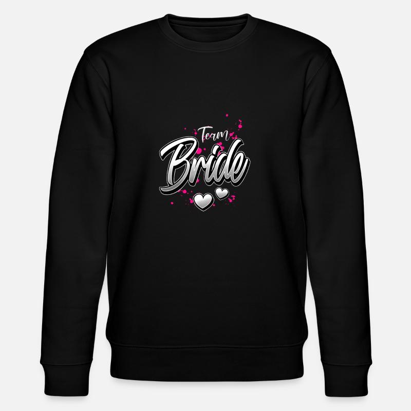 Team Bride - Stanley/Stella Unisex Bio-Sweatshirt CHANGER  - Schwarz
