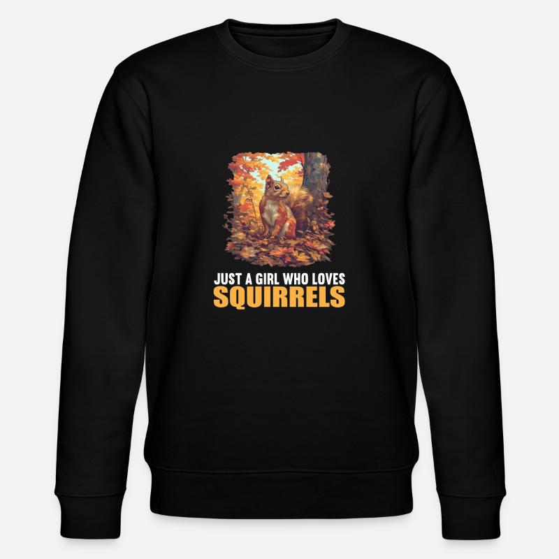 Eichhörnchen - Stanley/Stella Unisex Bio-Sweatshirt CHANGER  - Schwarz