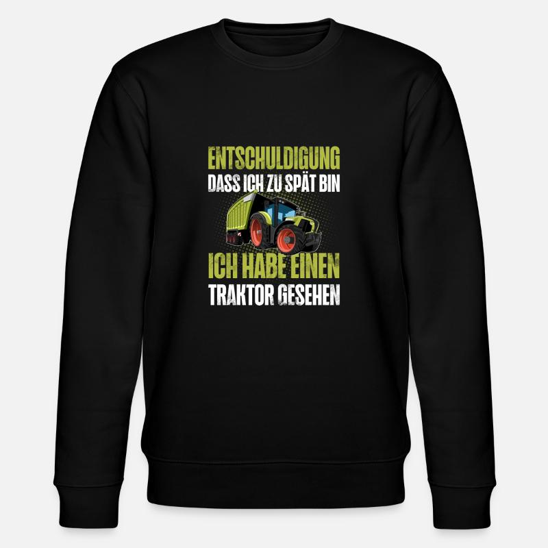Traktor Lustiger Spruch - Stanley/Stella Unisex Bio-Sweatshirt CHANGER  - Schwarz