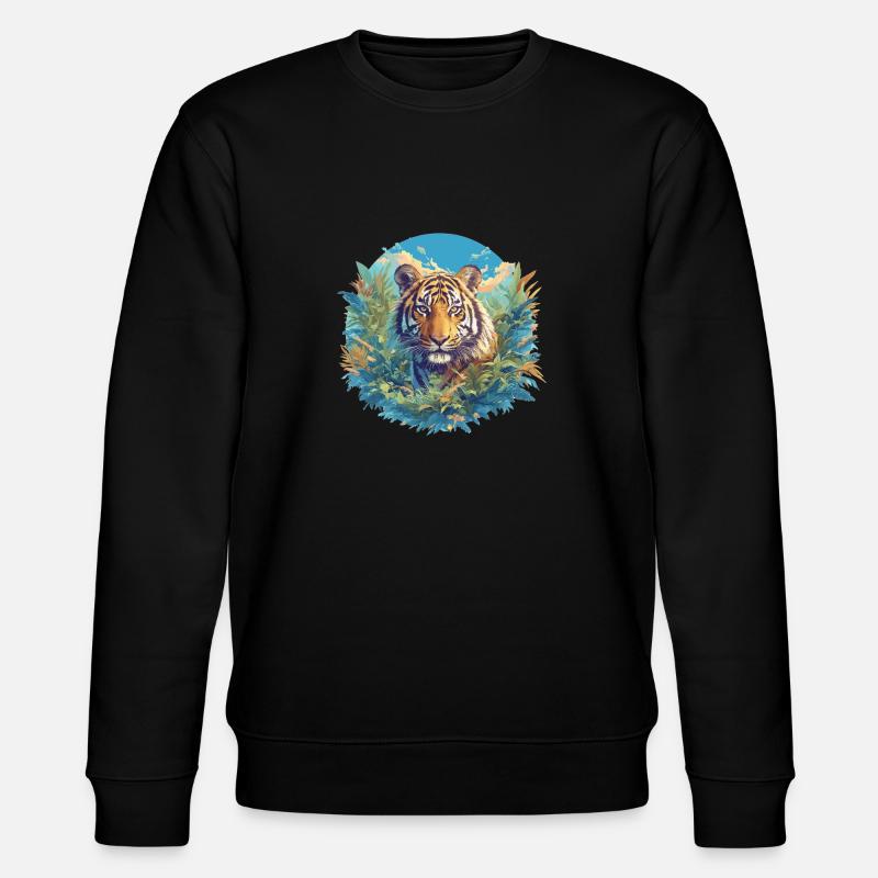 Sumatra-Tiger - Stanley/Stella Unisex Bio-Sweatshirt CHANGER  - Schwarz