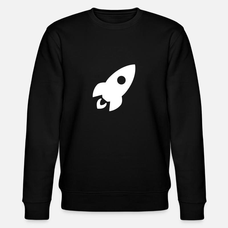 Rocket in White Gift - Stanley/Stella CHANGER Unisex Organic Sweatshirt - black