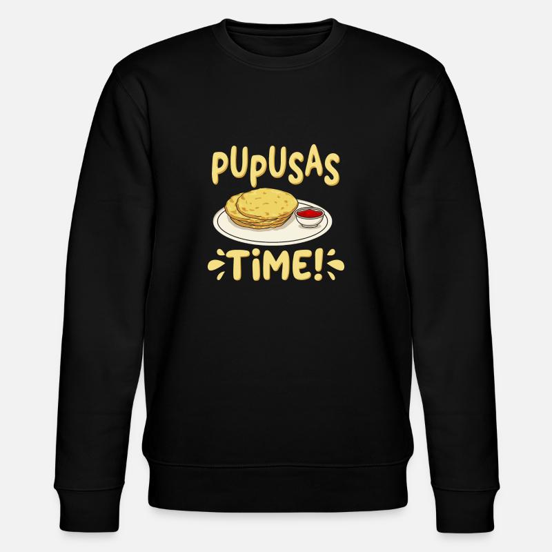 Pupusas Zeit - Stanley/Stella Unisex Bio-Sweatshirt CHANGER  - Schwarz