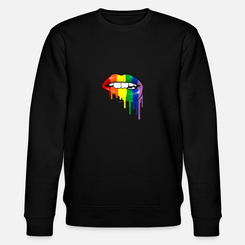 LGBT-Lippen - Stanley/Stella Unisex Bio-Sweatshirt CHANGER  - Schwarz