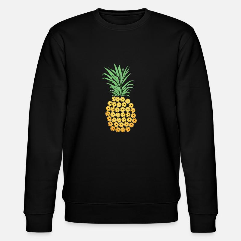 Pickeball Ananas Geschenk - Stanley/Stella Unisex Bio-Sweatshirt CHANGER  - Schwarz