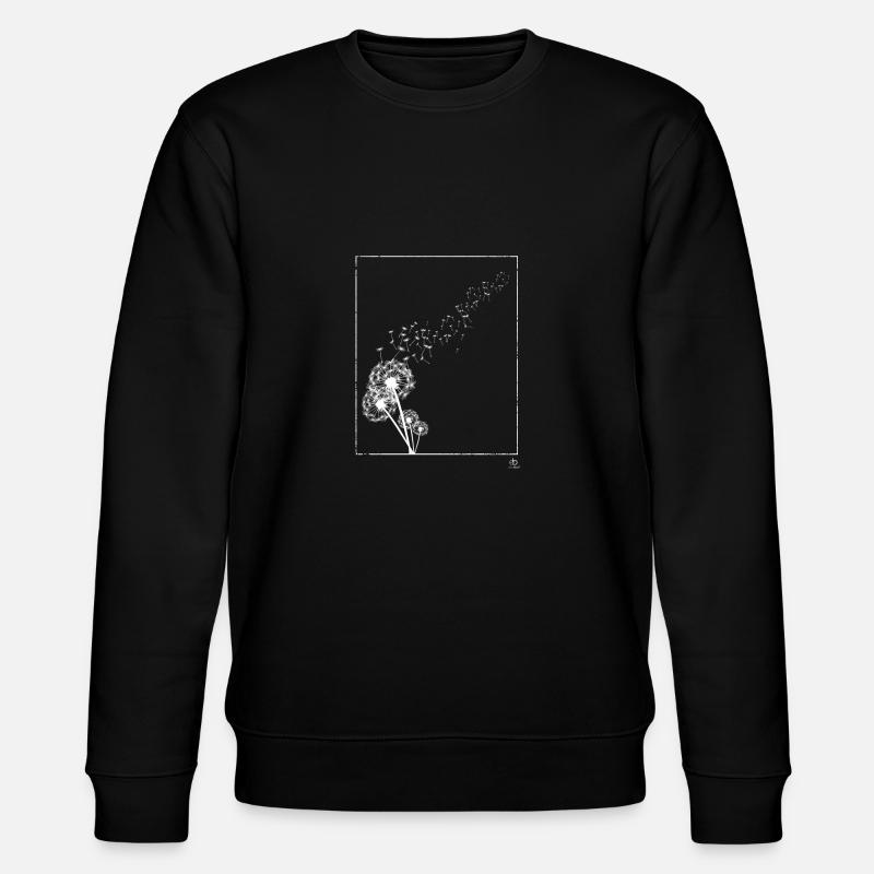 Minimale Löwenzahn Geschenk - Stanley/Stella Unisex Bio-Sweatshirt CHANGER  - Schwarz