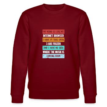 Mon esprit est comme mon cadeau de navigateur internet - Sweat bio CHANGER Stanley/Stella Unisexe - bordeaux - Devant - Nik (191cm) & Marisol (170cm)