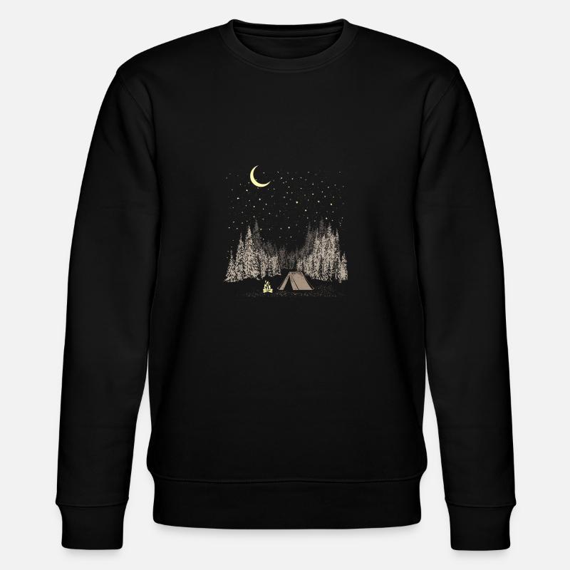 Wald Camping Geschenk - Stanley/Stella Unisex Bio-Sweatshirt CHANGER  - Schwarz