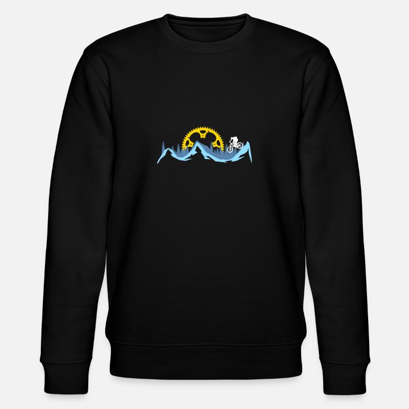 Downhill-Bike-Geschenk - Stanley/Stella Unisex Bio-Sweatshirt CHANGER  - Schwarz