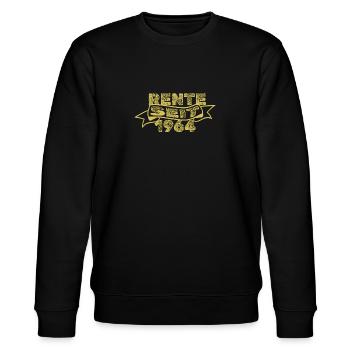 Rentner 1964 - Stanley/Stella Unisex Bio-Sweatshirt CHANGER  - Schwarz - Vorne - Nik (191cm) & Marisol (170cm)