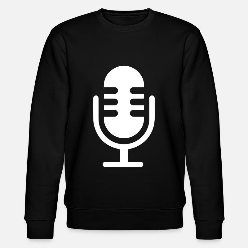 Microphone icon - Stanley/Stella CHANGER Unisex Organic Sweatshirt - black
