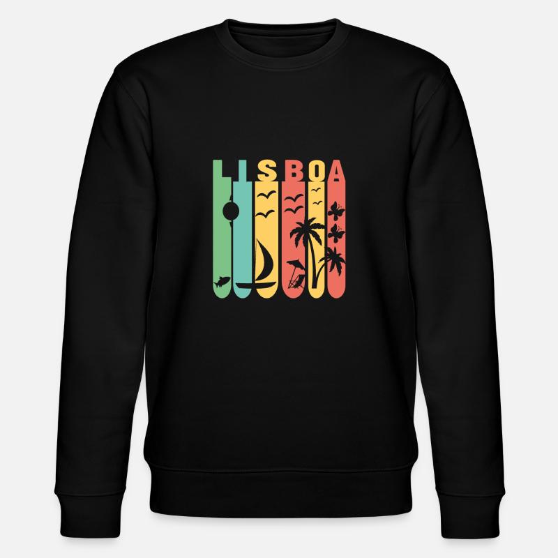 Lissabon - Lisboa - Stanley/Stella Unisex Bio-Sweatshirt CHANGER  - Schwarz
