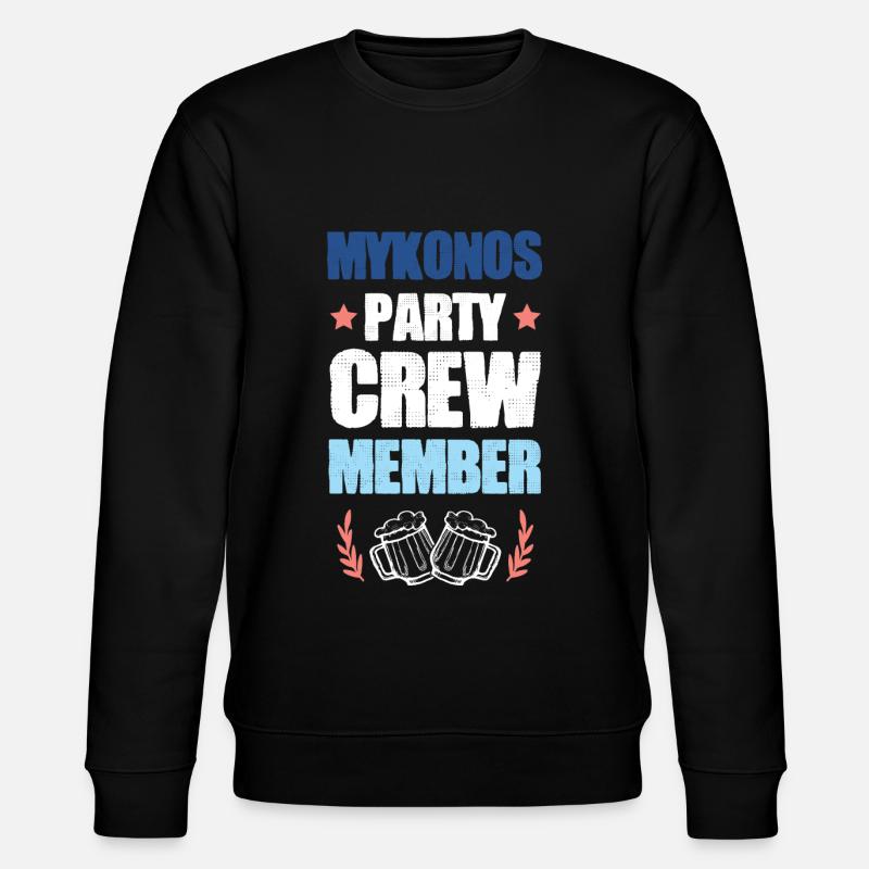 Mykonos Party Crew - Sweat bio CHANGER Stanley/Stella Unisexe - noir