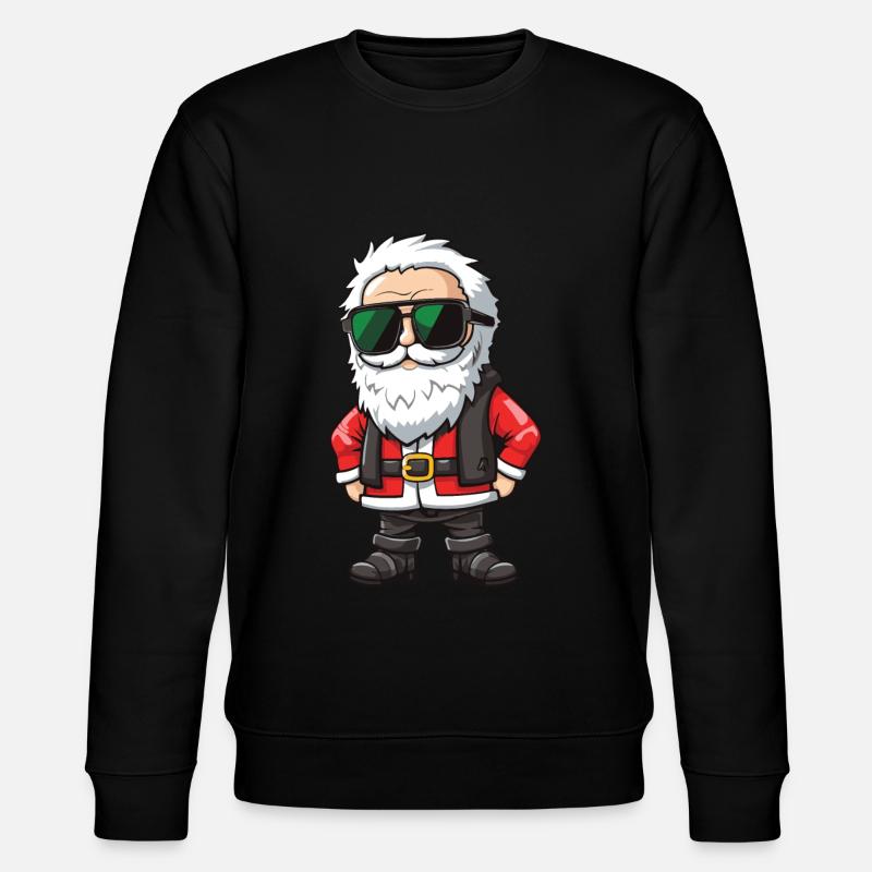 Weihnachtsmann Comic Santa - Stanley/Stella Unisex Bio-Sweatshirt CHANGER - Schwarz