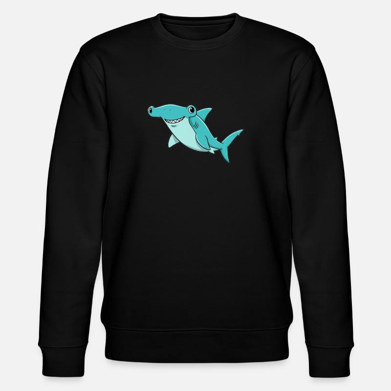 Tier Cartoon Hammerhai - Stanley/Stella Unisex Bio-Sweatshirt CHANGER  - Schwarz