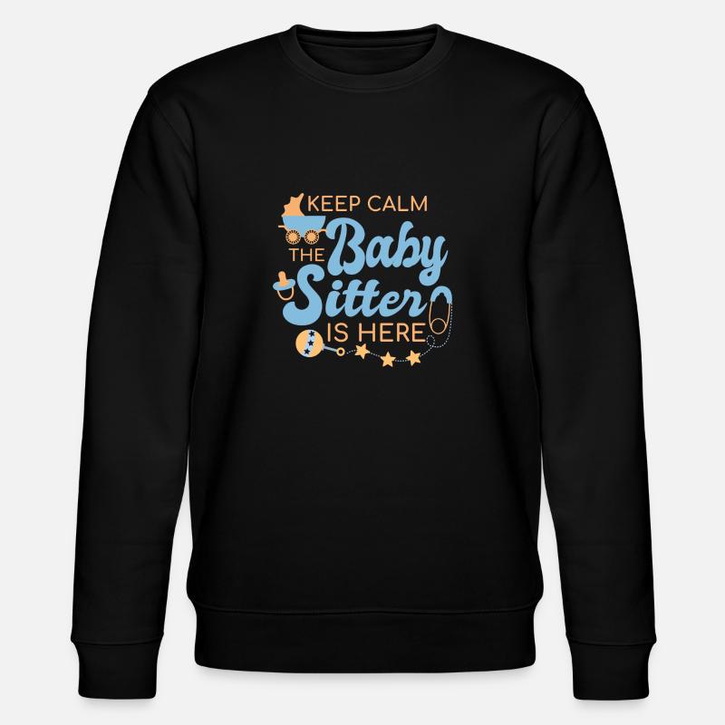 Babysitter Geschenk für Kindermädchen - Stanley/Stella Unisex Bio-Sweatshirt CHANGER  - Schwarz
