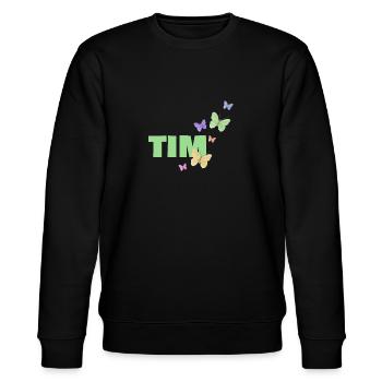 Tim - Stanley/Stella Unisex Bio-Sweatshirt CHANGER  - Schwarz - Vorne - Nik (191cm) & Marisol (170cm)