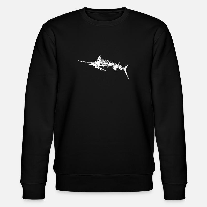 Schwertfisch Skelett - Stanley/Stella Unisex Bio-Sweatshirt CHANGER  - Schwarz