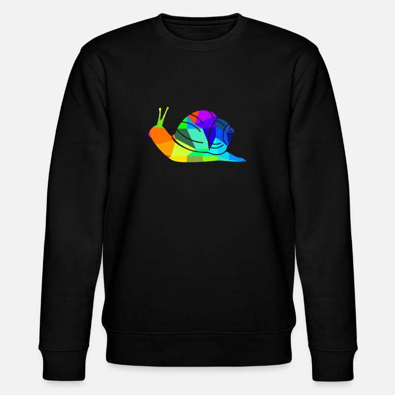 Escargot arc-en-ciel animaux polygone - Sweat bio CHANGER Stanley/Stella Unisexe - noir