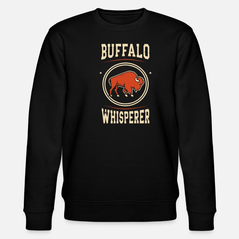 Buffalo Whisperer - Stanley/Stella Unisex Bio-Sweatshirt CHANGER  - Schwarz