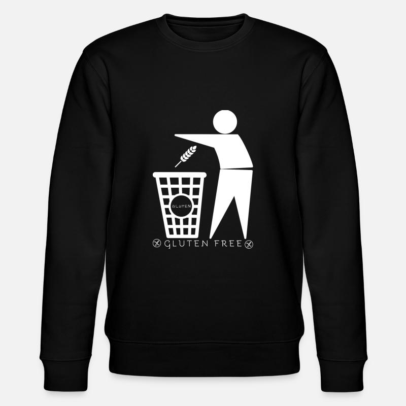 Conteneur de gluten (blanc) - Sweat bio CHANGER Stanley/Stella Unisexe - noir