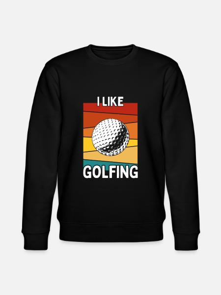 I LIKE GOLFING GOLF - Stanley/Stella CHANGER Unisex Organic Sweatshirt - black