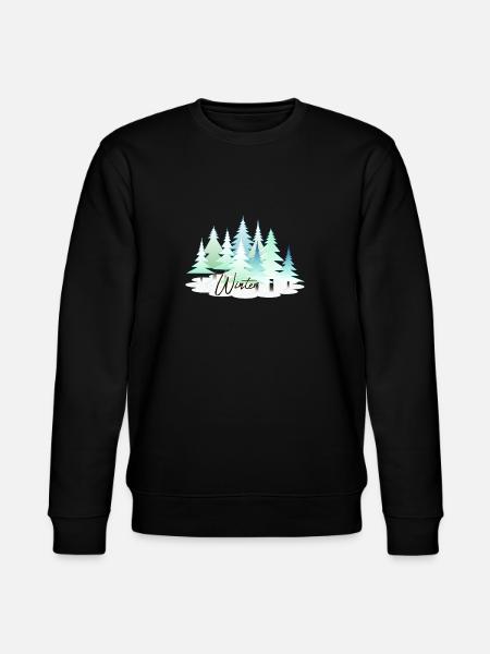 Winter Winter Landscape Snow Firs - Stanley/Stella CHANGER Unisex Organic Sweatshirt - black