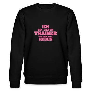 Profession Trainer - Stanley/Stella CHANGER Unisex Organic Sweatshirt - black - Front - Nik (191cm) & Marisol (170cm)