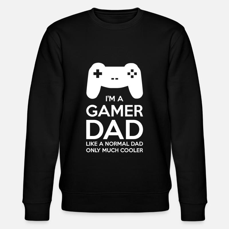 GAMER DAD - Stanley/Stella Unisex Bio-Sweatshirt CHANGER  - Schwarz