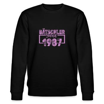 1987 - Stanley/Stella Unisex Bio-Sweatshirt CHANGER  - Schwarz - Vorne - Nik (191cm) & Marisol (170cm)