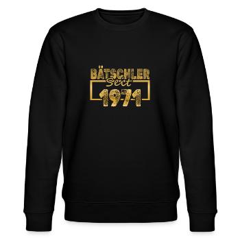 Single 1971 - Stanley/Stella CHANGER Unisex Organic Sweatshirt - black - Front - Nik (191cm) & Marisol (170cm)