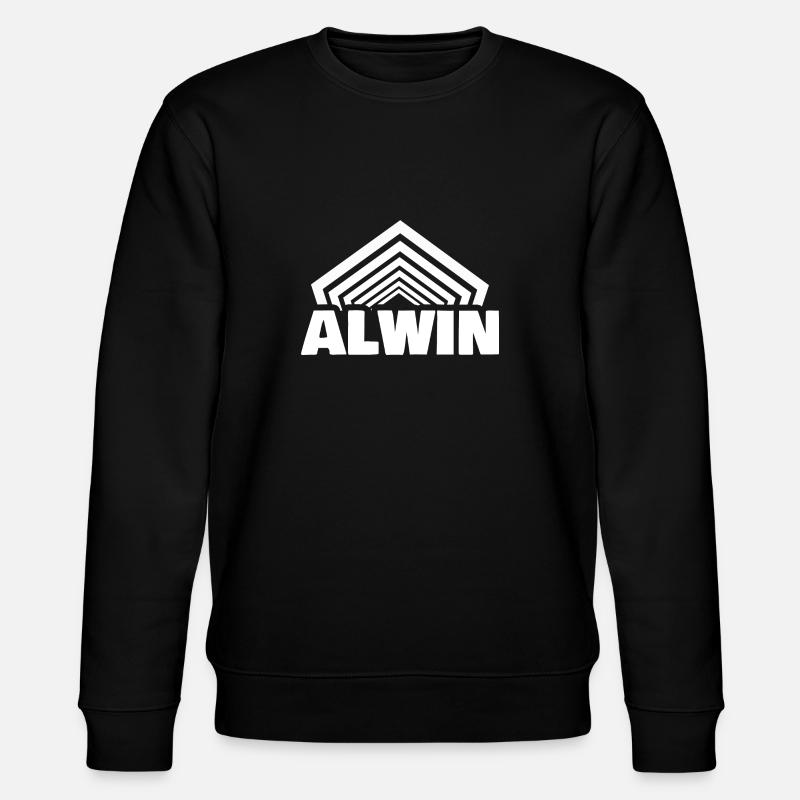 First name Alwin - Stanley/Stella CHANGER Unisex Organic Sweatshirt - black