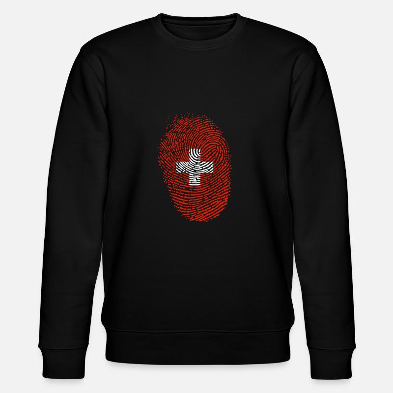Schweiz - Stanley/Stella Unisex Bio-Sweatshirt CHANGER  - Schwarz