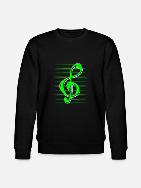 treble clef - Stanley/Stella CHANGER Unisex Organic Sweatshirt - black