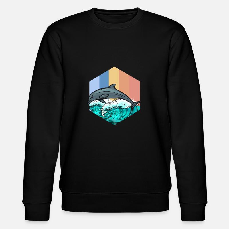 dolphin - Stanley/Stella CHANGER Unisex Organic Sweatshirt - black