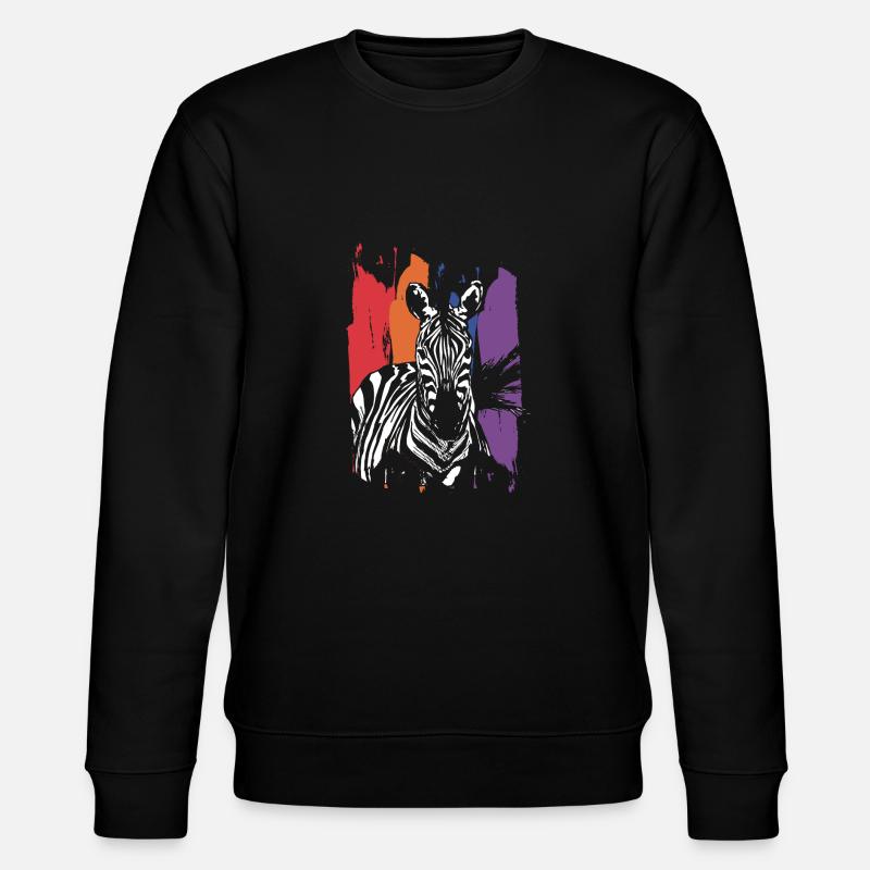 zebra - Stanley/Stella CHANGER Unisex Organic Sweatshirt - black