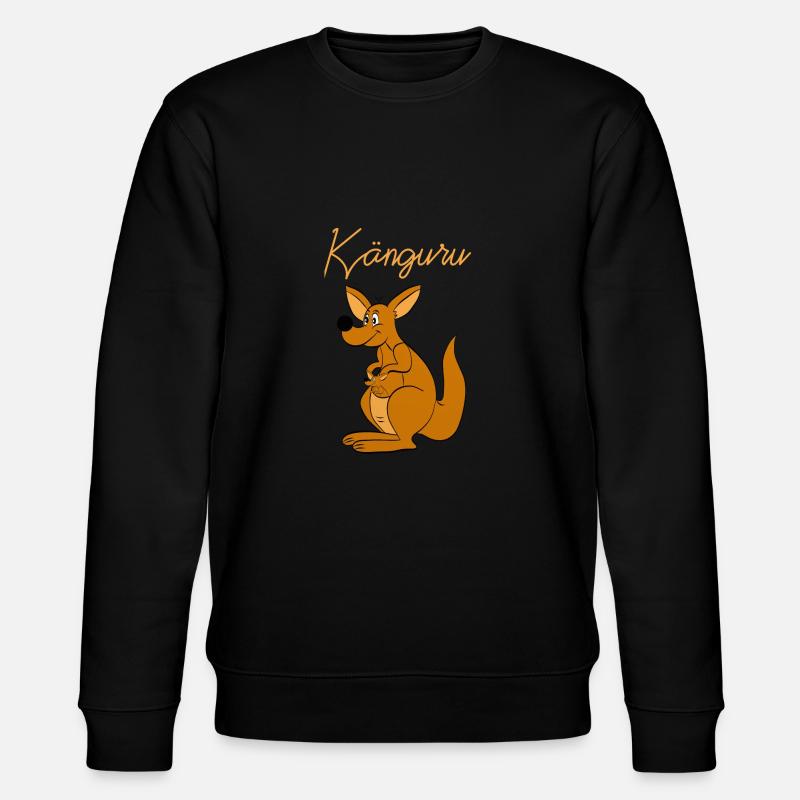 Känguru kangaroo - Stanley/Stella Unisex Bio-Sweatshirt CHANGER  - Schwarz