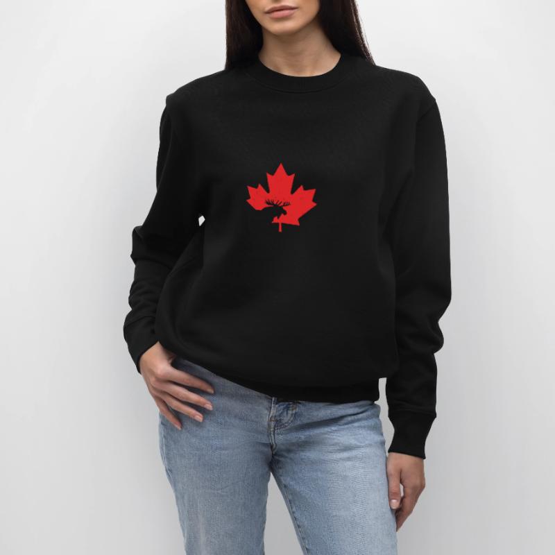 Maple Leaf Canada Day Moose Keep Calm Stanley/Stella CHANGER Unisex Organic Sweatshirt