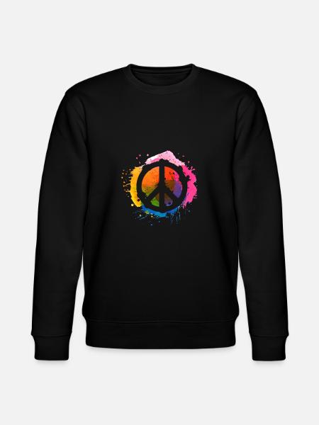 Peace sign - Stanley/Stella CHANGER Unisex Organic Sweatshirt - black