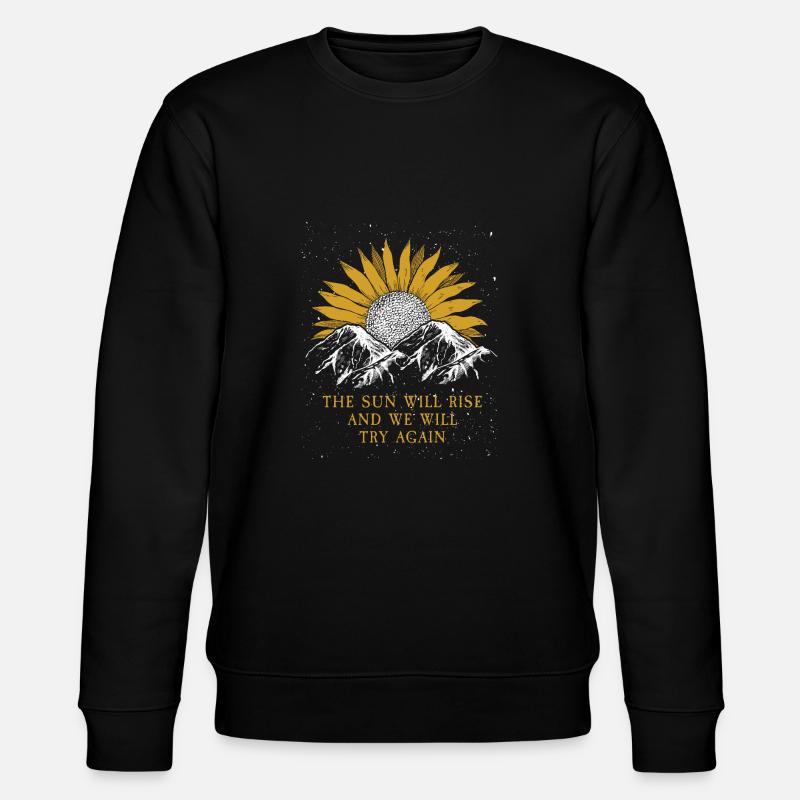 Sonnenblume - Stanley/Stella Unisex Bio-Sweatshirt CHANGER  - Schwarz