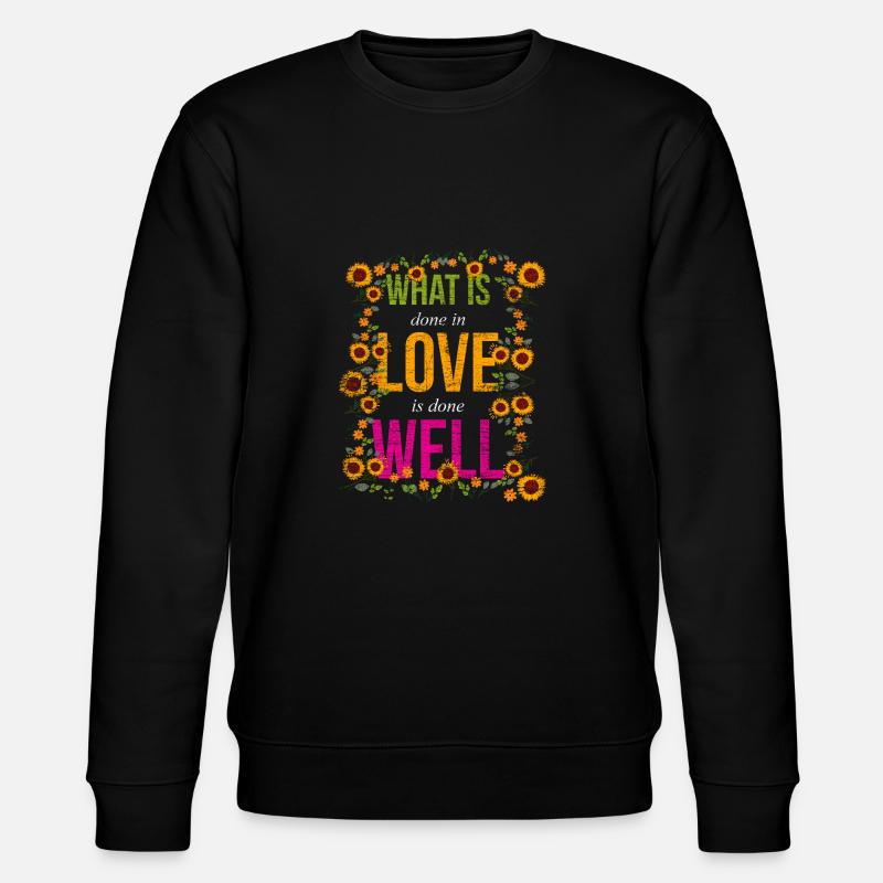 Sonnenblume - Stanley/Stella Unisex Bio-Sweatshirt CHANGER  - Schwarz